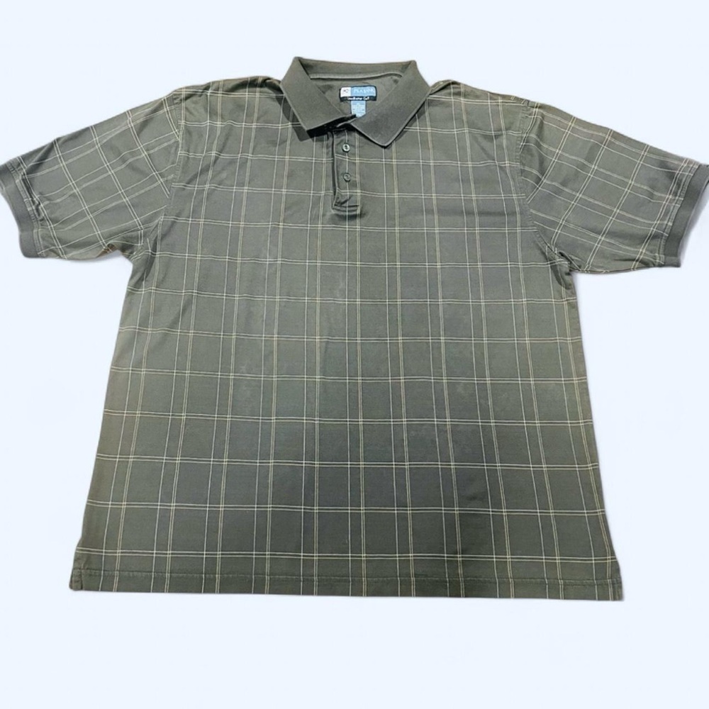 Jos. A. Bank Green Plaid Polo Shirt XL